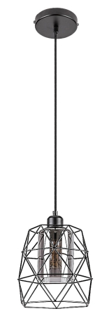 Pendul Rabalux Emrys E27 E27 1x MAX 40W metal mat black stil industrial, IP20 72111 [1]