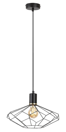 Moderne - Pendul Rabalux Fran E27 E27 1x MAX 40W metal mat black stil vintage, IP20 72241
