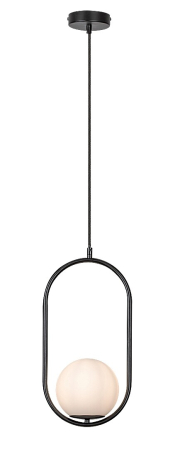 ILUMINAT - Pendul Rabalux Ghita E27 1x MAX 20W  metal sticlă negru IP20