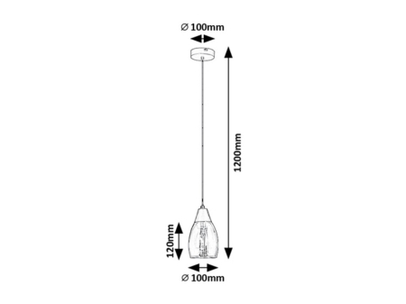 Pendul Rabalux Ilmari E27 E27 1x MAX 15W metal black stil modern, IP20 72181 [4]