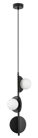 Pendul Rabalux Jules G9 3x MAX 5W  metal sticlă negru IP20 [1]