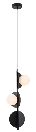 Pendule - Pendul Rabalux Jules G9 3x MAX 5W  metal sticlă negru IP20