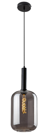 ILUMINAT - Pendul Rabalux Lissandra E27 1x MAX 40W  metal sticlă negru mat IP20