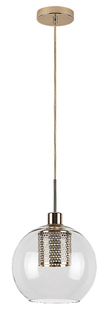 Pendul Rabalux Philana E27 1x MAX 60W  metal sticlă auriu IP20 [1]