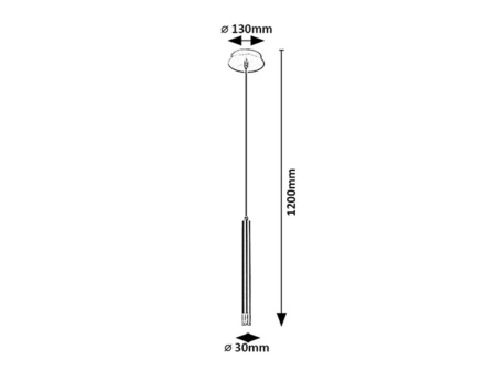 Pendul Rabalux Ramira G9 1x MAX 5W  metal acril negru IP20 [4]