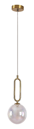 Pendul Rabalux Rosehip G9 1x MAX 25W  metal sticlă culoarea șampaniei IP20 [1]