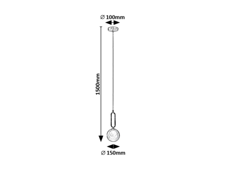 Pendul Rabalux Rosehip G9 1x MAX 25W  metal sticlă culoarea șampaniei IP20 [4]