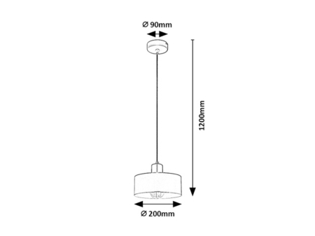 Pendul Rabalux Tisandra E27 E27 1x MAX 25W metal gray beige stil modern, IP20 72142 [5]