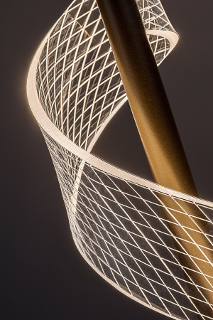 Pendul Rabalux Zofrael LED 6W 550lm 3000K metal acril auriu transparent IP20 [4]