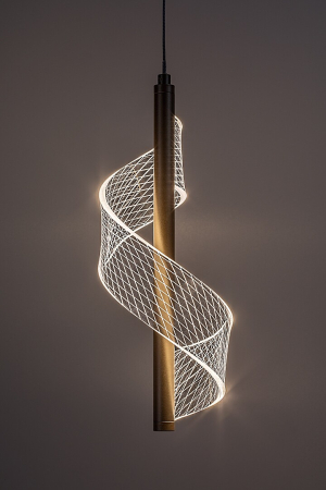 Pendul Rabalux Zofrael LED 6W 550lm 3000K metal acril auriu transparent IP20 [2]