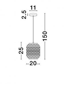 Pendul Nova Luce ASMA 9001114 Rattan & Sandy Black Steel Base E27 1x12W IP20 [4]