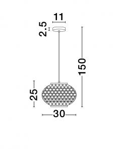 Pendul Nova Luce ASMA 9001115 Rattan & Sandy Black Steel Base E27 1x12W IP20 [4]