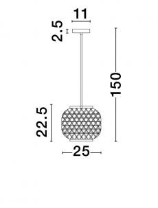 Pendul Nova Luce ASMA 9001116 Rattan & Sandy Black Steel Base E27 1x12W IP20 [4]