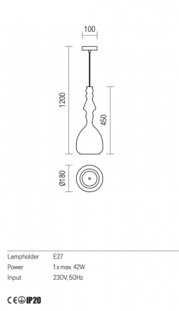 Pendul Redo AMBIX 01-2939 Coffee E27 1x60W   IP23 [1]