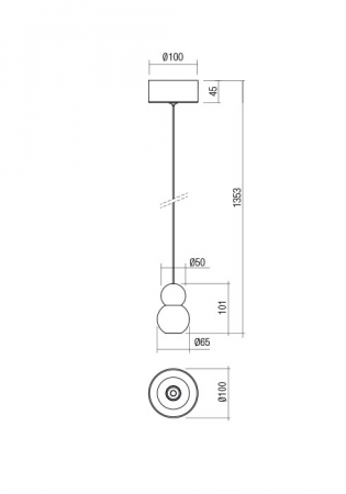 Pendul REDO AOBA 01-2692 LED SAND WHITE 8W 518 lm 3000K IP20 [1]