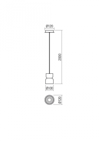 Pendul REDO YONA 01-2684 LED SAND WHITE 5W +5,5W COB 400 lm + SMD 395 lm 3000K IP20 [1]