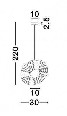Pendul REFLET Nova Luce 9780104 1xG9 IP20 Sandy Black  [2]