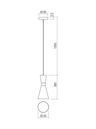 Pendul Smarter Kilt 01-2710 Metal Auriu mat/negru mat E27 1x42W   IP20 [1]