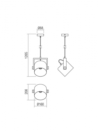 Pendul SMARTER POOH 01-2402 E27 1x42W Metal Negru mat/Lemn Fag Natur IP20 [1]
