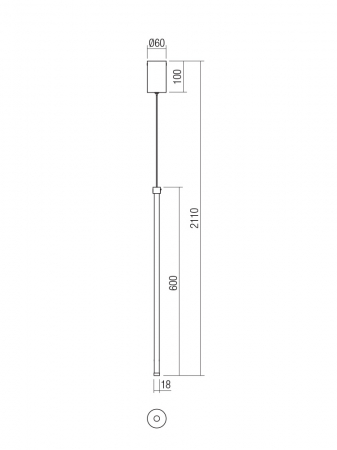Pendul Smarter Taboo 01-3115 LED 9W 658lm 3000K Aluminiu H600 Brass  IP20 [1]
