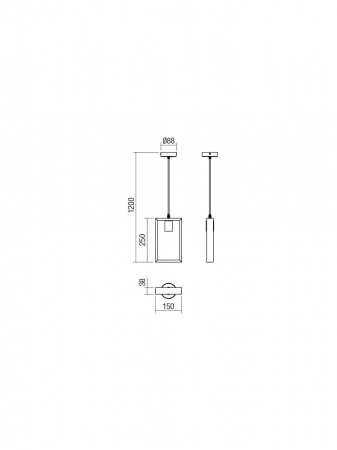 Pendul SMARTER TIMBER 01-1664 E27 1x42W Metal Negru mat/Lemn Fag Natur IP20 [1]