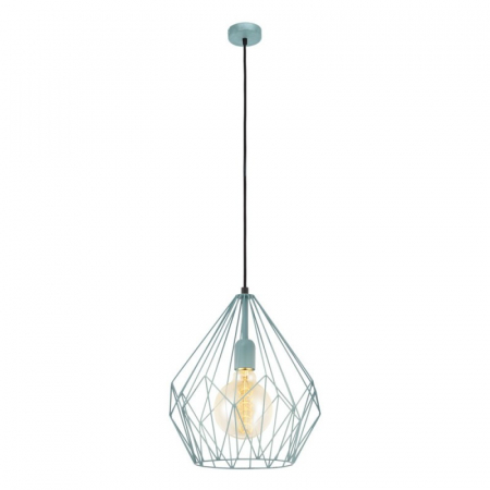 ALEGE SPATIUL - Pendul EGLO Carlton, 1xE27, 1x60W, Otel, Menta - 49259