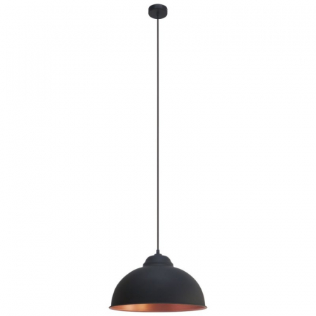 ILUMINAT INTERIOR - Pendul Vintage EGLO Truro 49247, E27 60W, Negru/Cupru