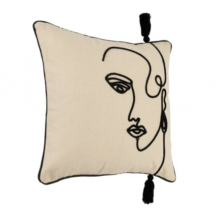 DECORATIUNI - Perna EGLO CHEVERY 420329 Cream Black Bumbac/Poliester 450x450x40