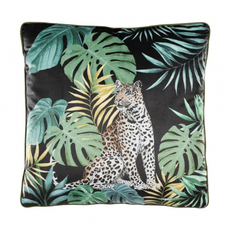 Pernă EGLO MOBARA 420281 Black Multicolor Poliester 450x450x110 Tropical Leopard [3]