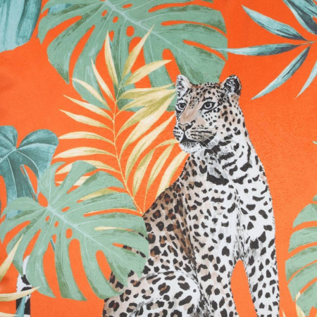 Pernă EGLO MOBARA 420282 Orange Red Multicolor Poliester 450x450x110 Tropical Leopard [2]
