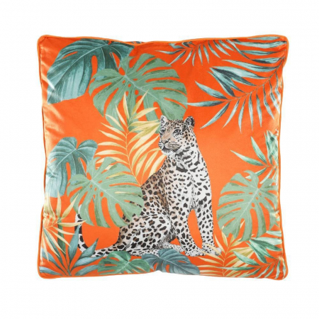 Pernă EGLO MOBARA 420282 Orange Red Multicolor Poliester 450x450x110 Tropical Leopard [3]