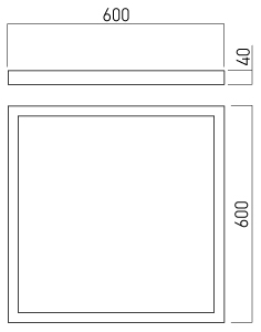 Plafoniera Aplicata Xplanet surface Arelux PTS6060NW MWH 40W 3553 Im 4000K Alb Mat IP40 [1]