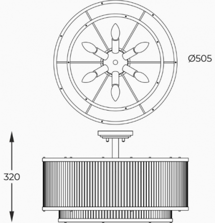 Plafoniera aurie sticla Zuma Line Sergia 6xE14 C0528-06H 6XE14 [1]
