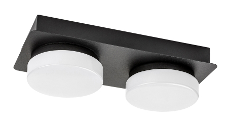 Plafoniera baie Rabalux Attichus LED 11W 1200lm 4000K metal mat black stil modern, IP44 75002 [1]