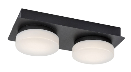 ILUMINAT - Plafoniera baie Rabalux Attichus LED 11W 1200lm 4000K metal mat black stil modern, IP44 75002