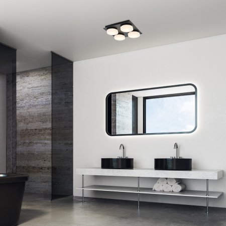 Plafoniera baie Rabalux Attichus LED 21W 1900lm 4000K metal mat black stil modern, IP44 75004 [7]