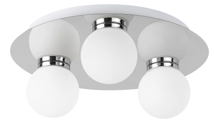 Plafoniera baie Rabalux Becca G9 3X MAX 28W  metal sticlă crom IP44 [1]