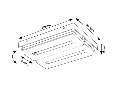 Plafoniera baie Rabalux Blas LED 24W 2250lm 4000K metal plastic crom alb IP44 [7]