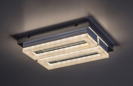 Plafoniera baie Rabalux Blas LED 24W 2250lm 4000K metal plastic crom alb IP44 [2]