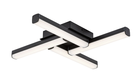 Plafoniera baie Rabalux Evan LED 18W 1750lm 4000K metal plastic negru mat alb IP44 [2]