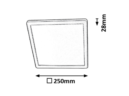 Plafoniera baie Rabalux Lambert LED 15W 1500lm 4000 plastic silver stil modern 230V, 50Hz IP44 3359 [6]