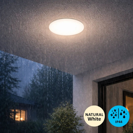 Plafoniera baie Rabalux Lucas2 LED 12W 1050lm 4000K metal white stil tehnic, IP44 71504 [2]