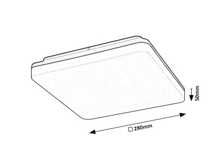 Plafoniera baie Rabalux Pernik LED 24W 2400lm 4000K plastic black stil modern, IP54 7250 [4]