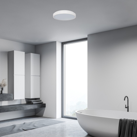 Plafoniera baie Rabalux Samira LED 18W 1400lm 4000K plastic white stil minimal, IP44 71257 [7]