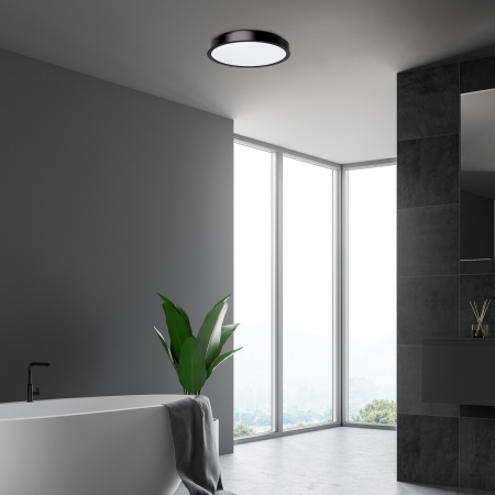 Plafoniera baie Rabalux Samira LED 36W 2900lm 4000K plastic black stil minimal, IP44 71253 [4]