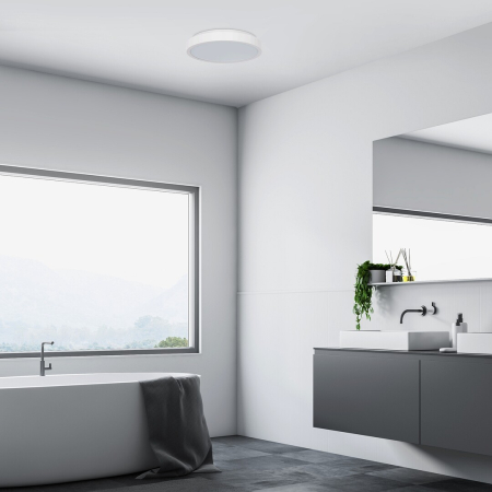 Plafoniera baie Rabalux Samira LED 36W 2930lm 4000K plastic white stil minimal, IP44 71258 [4]
