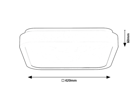 Plafoniera baie Rabalux Samira LED 48W 3100lm 4000K plastic black stil minimal, IP44 71256 [1]