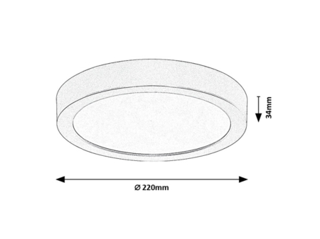 Plafoniera baie Rabalux Shaun Plus LED 24W 2600lm 4000K plastic gold stil functional, IP44 75078 [7]