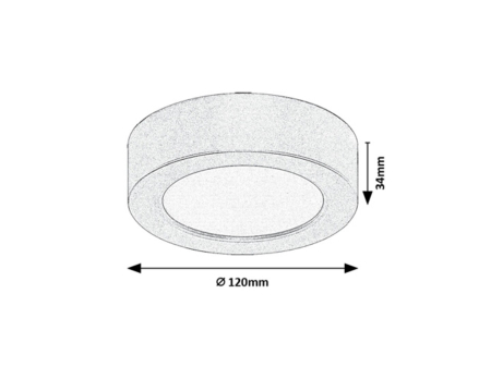 Plafoniera baie Rabalux Shaun Plus LED 7W 660lm 4000K plastic gold stil functional, IP44 75077 [7]