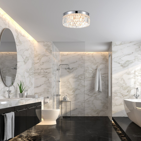 Plafoniera baie Rabalux Sybil G9 6x MAX 28W  metal sticlă crom IP44 [4]